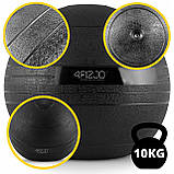 Слембол (медичний м'яч) для кросфіту 4FIZJO Slam Ball 10 кг Black (P-5907739315441), фото 7