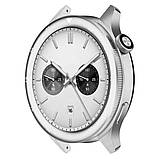 Безель металевий для смарт годинника Xiaomi Watch S3/S4 Silver-2 + захисне скло, фото 2