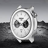 Безель металевий для смарт годинника Xiaomi Watch S3/S4 Silver-2 + захисне скло, фото 9