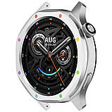 Безель металевий для смарт годинника Xiaomi Watch S3/S4 Silver-multicolor + захисне скло, фото 2