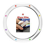 Безель металевий для смарт годинника Xiaomi Watch S3/S4 Silver-multicolor + захисне скло, фото 3