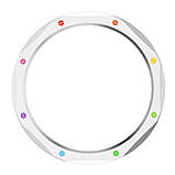 Безель металевий для смарт годинника Xiaomi Watch S3/S4 Silver-multicolor + захисне скло, фото 4