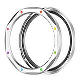 Безель металевий для смарт годинника Xiaomi Watch S3/S4 Silver-multicolor + захисне скло, фото 6