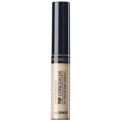 Консилер The Saem Cover Perfection Tip Concealer SPF28/РА++ - 01 Clear Beige (6,5 g)