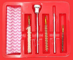 Набір для чищення C&C 4 мм, L=150 мм, блістер-пенал (метал двоколінний, 3 насадки, серветка) JGR