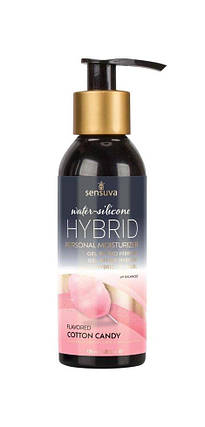 Мастило водно-силіконова Sensuva Hybrid Cotton Candy (125 мл) без цукру, можна для оральних ласк, фото 1