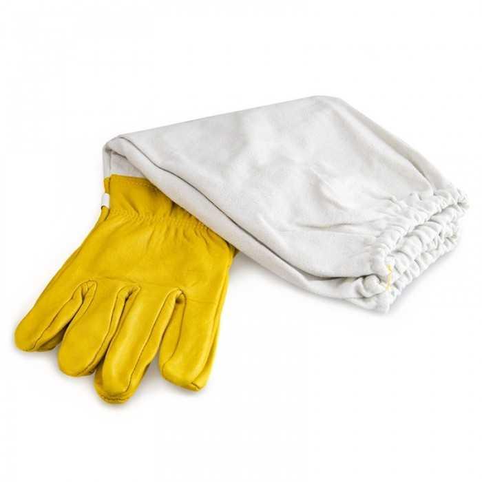 Рукавички бджоляра шкіряні з нарукавниками, розмір XL