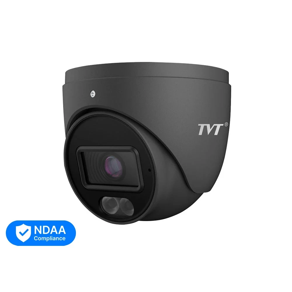 IP-відеокамера 6Mp TVT TD-9564S4-C (D/PE/AW2) Black f=2.8mm, ІЧ+LED-підсвічування, з мікрофоном (77-00405)