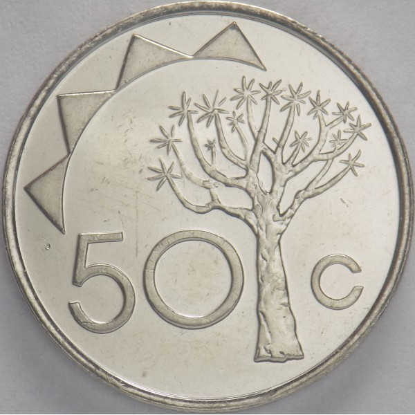 Намібія 50 центів, 1993-2022  №2480