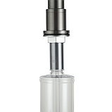 Вбудований дозатор рідкого мила Gappo G402-9 (латунь/пластик) 300мл (сірий Gungrey), фото 3