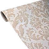 Шпалери вінілові 10.05 × 1.06 м Grandeco IL2004, пісочні, молочні, бежеві в спальню, вітальню, коридор, фото 2