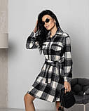 Стильна тепла сукня у клітку, фото 3