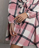 Стильна тепла сукня у клітку, фото 4