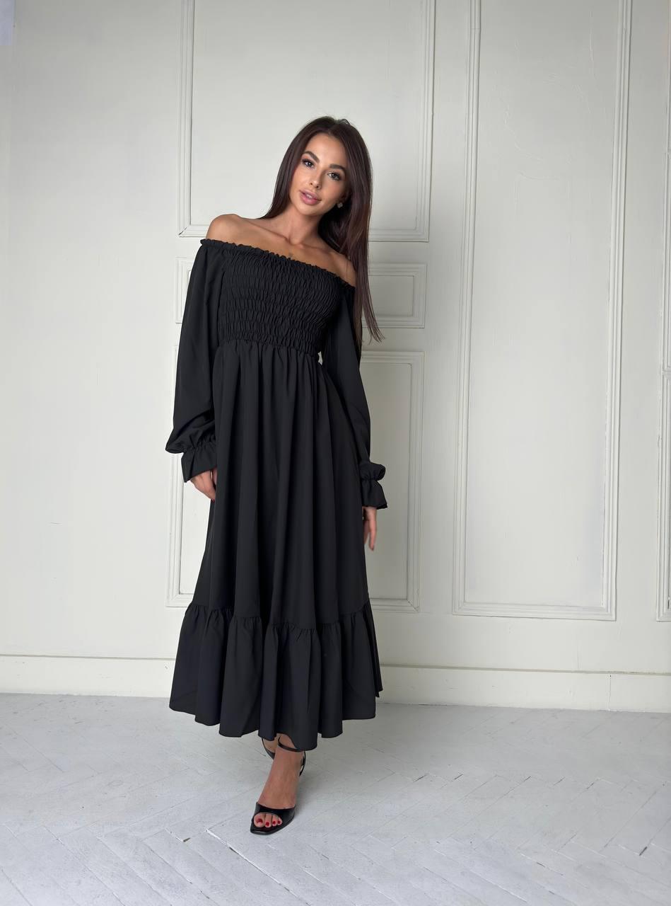 Сукня з софту та гумкою на грудях, фото 1