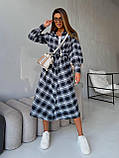 Тепла сукна в клітку з поясом, фото 7