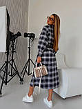 Тепла сукна в клітку з поясом, фото 8