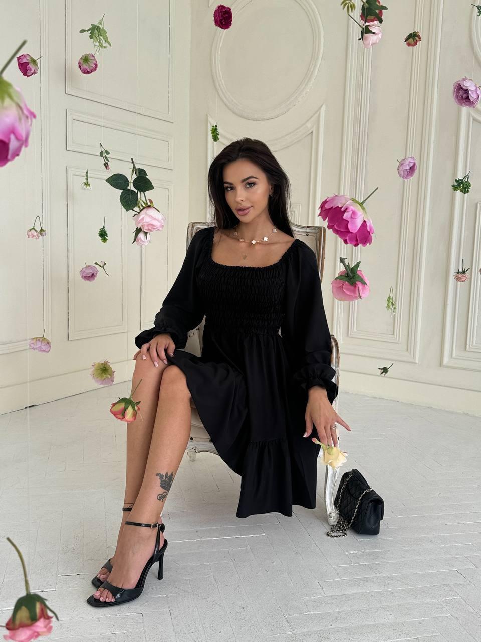 Жіноча сукня з резинкою на грудях., фото 1