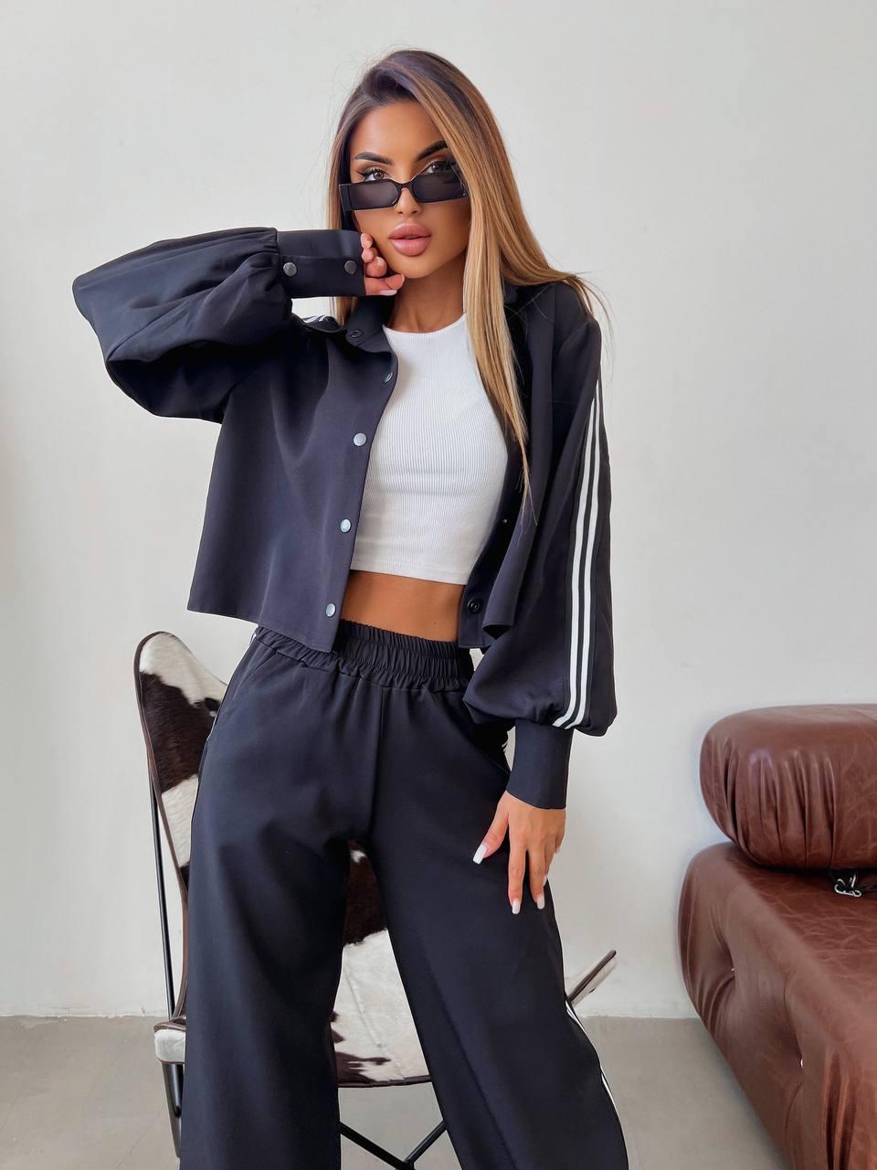 Жіночій молодіжний костюм з лампасами, фото 1