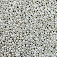 Посипка рисові кульки глазуровані білі перламутрові D=3-4 мм (1кг/уп)