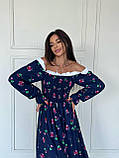 Жіноча сукня в квітку з вставками, фото 9