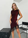 Жіноча вечірня сукня з люрексу, фото 6