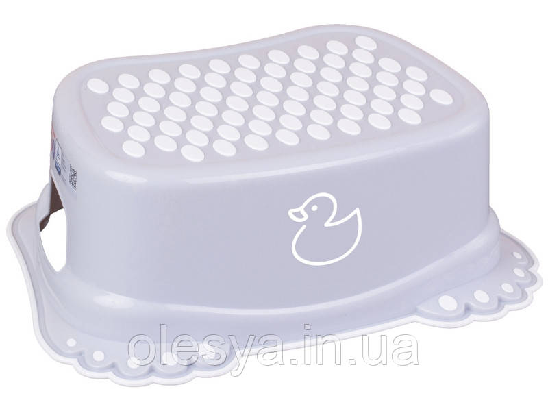 Сходинки дитячі антиковзкі у ванну DUCK light gray, фото 1