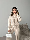 Теплий жіночій однотонний ангоровий костюм, фото 3