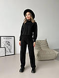 Теплий жіночій однотонний ангоровий костюм, фото 4