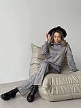 Теплий жіночій однотонний ангоровий костюм, фото 6