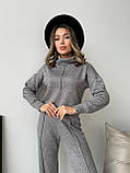 Теплий жіночій однотонний ангоровий костюм, фото 8