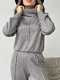 Теплий жіночій однотонний ангоровий костюм, фото 10