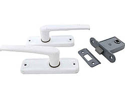 Клямка з ручкою ЗЩ-1 біла ТМ ТАНДЕМ