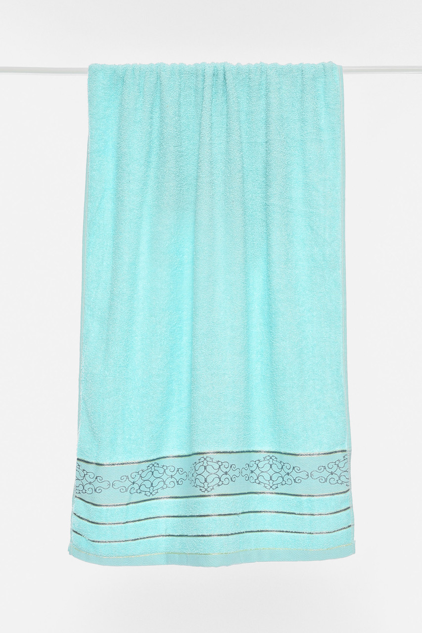 Рушник банний махровий блакитного кольору 196537P, фото 1