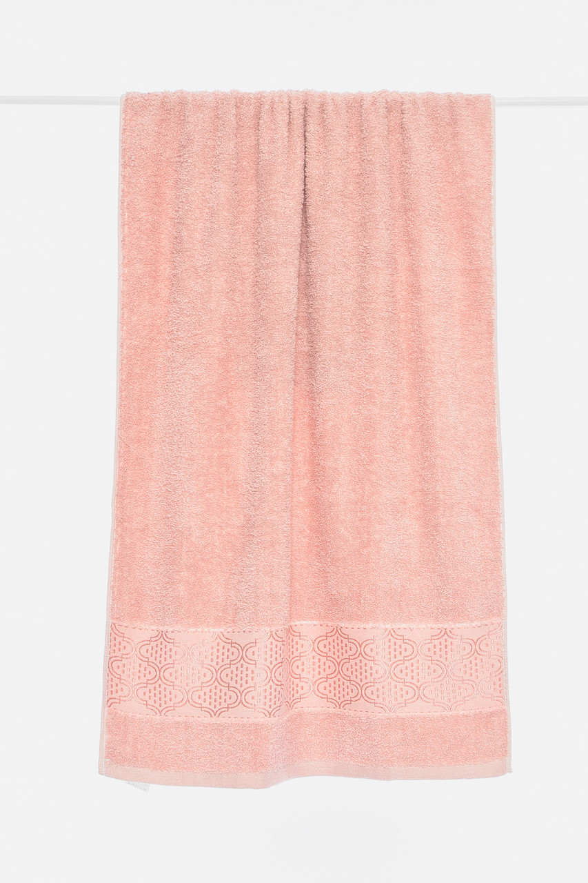 Рушник банний махровий світло-рожевого кольору 196538P, фото 1
