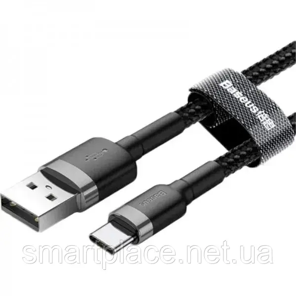 Дата-кабель Baseus Cafule CATKLF-AG1 0.5m USB(тато) - USB Type C(тато) Black, фото 1