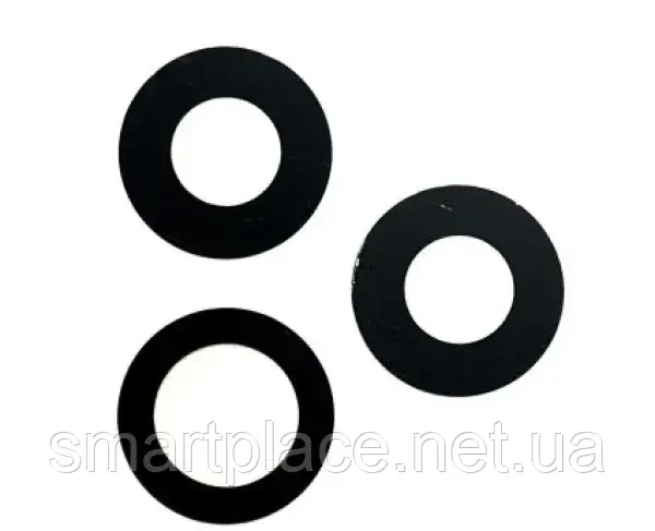 Скло камери Apple iPhone 12 Pro без рамки (3шт) (PRC) Black, фото 1