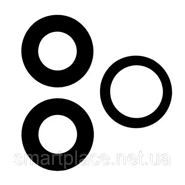 Скло камери Apple iPhone 11 Pro, iPhone 11 Pro Max без рамки (3 шт) (PRC) Black, фото 1