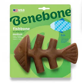 Жувальна іграшка зі смаком лосося Benebone Fishbone Salmon S - для собак вагою до 13 кг