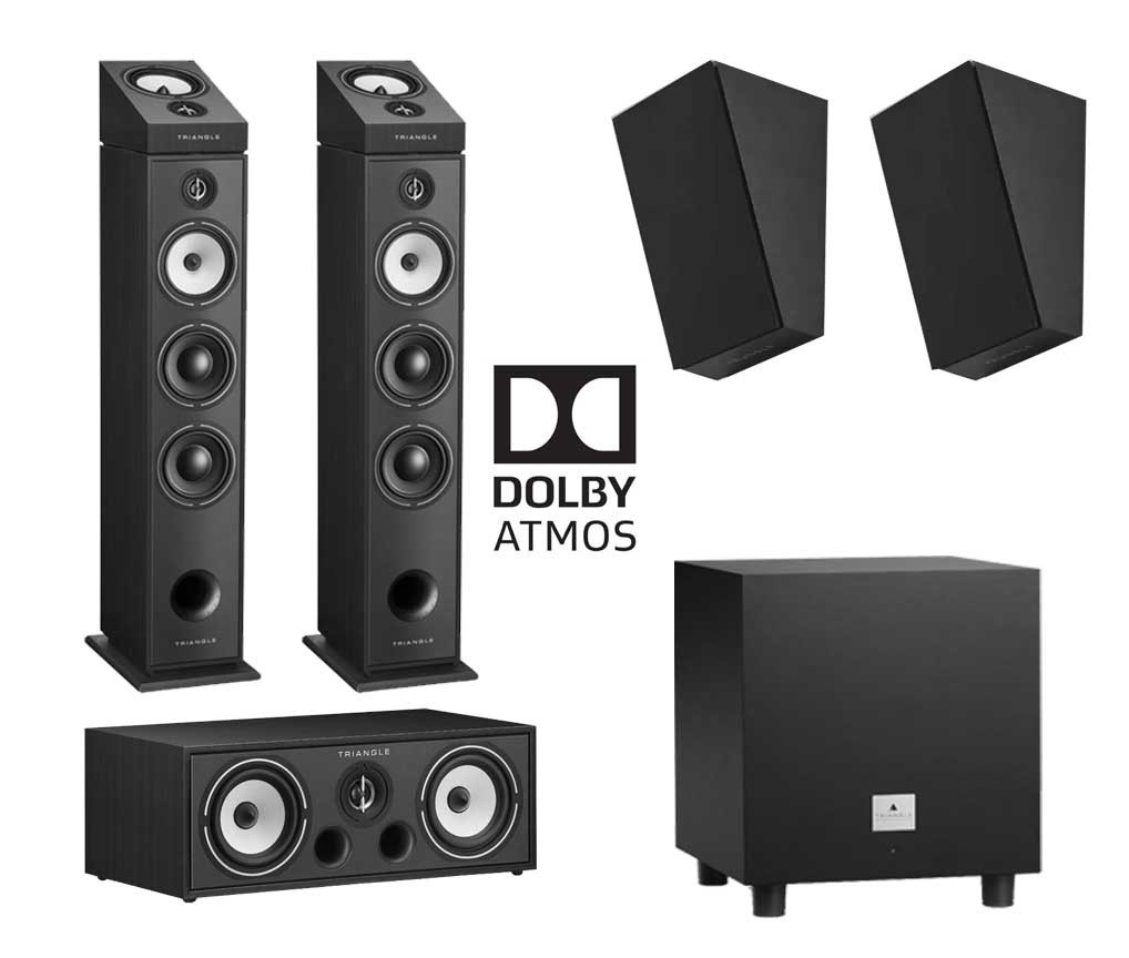 Комплект акустики 5.1.2. Dolby Atmos Triangle Borea