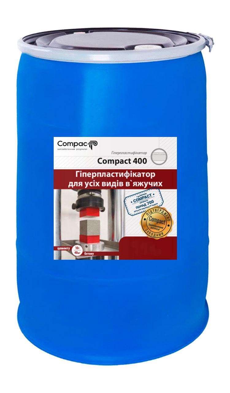 Пластифікатор бетону тротуарної плитки Compact 400 Запобігання висолів Концентрат 200 л