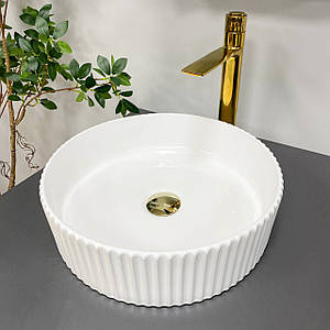 Умивальник (раковина) VBI BRINDISI M WHITE накладний