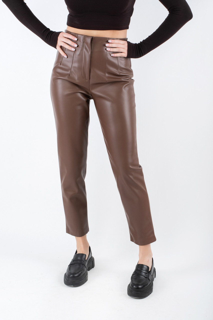 Штани прямі коричневі 3947 (2000000141237), фото 1