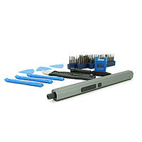 Набір електрична викрутка біти 50-in-1 довжина тримача 172мм біти T3 магнітні алюміній Box corvette