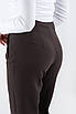 Жіночі класичні штани з високою посадкою коричневі 5113 (2000000141787), фото 6