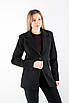 Костюм з приталеним піджаком та штанами чорний однобортний 40455 (2000000142432), фото 4
