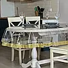 Силіконова скатертина овальна золото cristal золото 120 на 150, фото 3