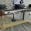 Силіконова прямокутна скатертина з золотим камінням cristal 120 на 150, фото 4