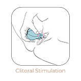 Вібратор Adrien Lastic Caress Blue з насадками для стимуляції ерогенних зон, які обертаються., фото 9