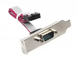 Кабель для компютерних комплектуючих Cablexpert CC-DB9ML-01 COM-port DB9 низькопрофільна, 0.4 м