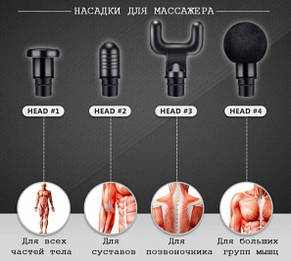 Вібраційний Ударний м'язовий масажер для всього тіла FACIAL GUN KH-320 YX-908 YU227, фото 4